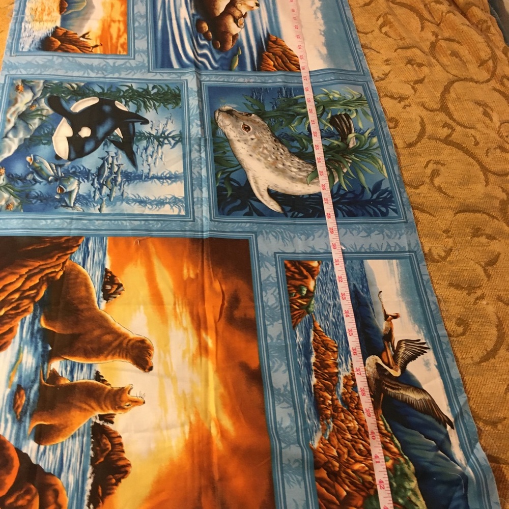 ‘Morro Bay’ scenery pictured panel fabric